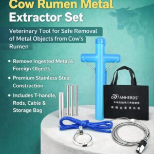 Cow rumen metal extractor set veterinary stainless steel tool