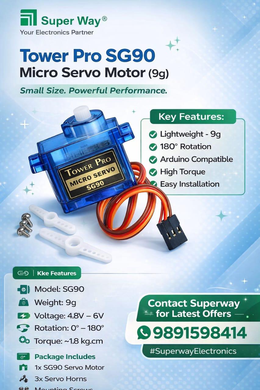 Tower Pro SG90 Micro Servo Motor 9g - Superway