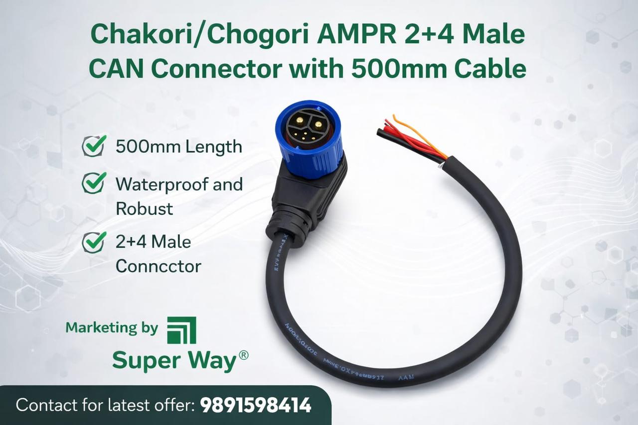 Chakori/Chogori AMPR 2+4 Male CAN Connector with 500mm Cable Short Description