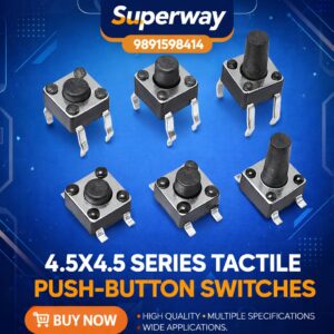 4.5x4.5 mm tactile push button switch 4 pin PCB mount