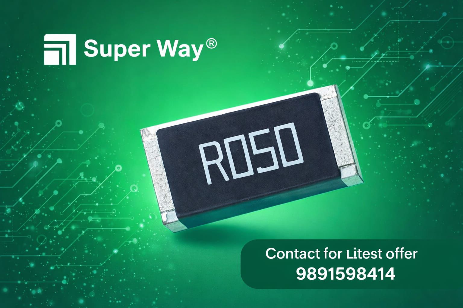 SMD resistor R050 0.05 ohm surface mount chip resistor for current sensing applications