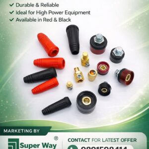 High quality Super Way welding cable and battery connector parts in red and black for high power electrical applications
