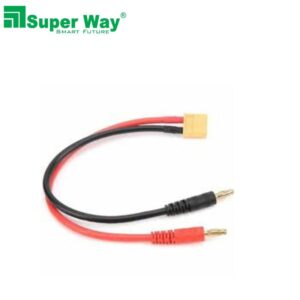 XT60 to 4mm Banana Charge Lead 15cm 12AWG