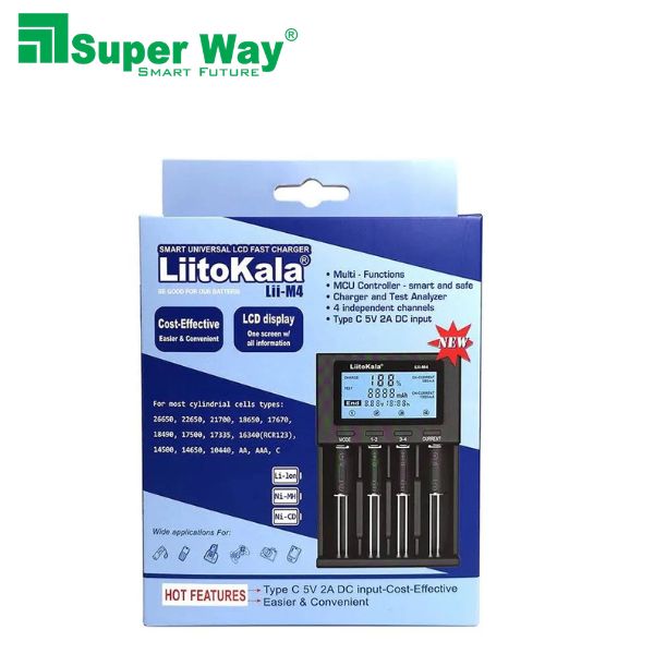 LiitoKala Lii-M4 4-Bay Battery Charger