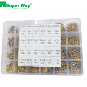 Capacitor Assortment Kit 24 Values 600 Pcs