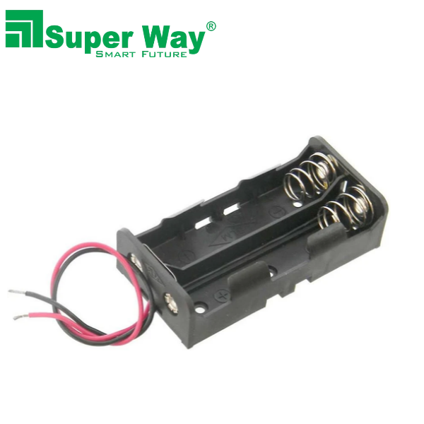 18650 battery holder with wire, open lithium cell case for series connection Copy alt text